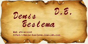 Denis Beslema vizit kartica